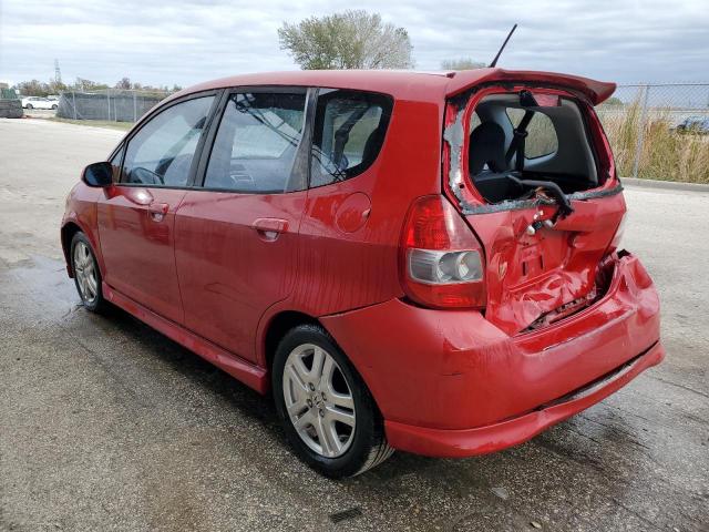 JHMGD38627S025671 - 2007 HONDA FIT S 红色 照片 2