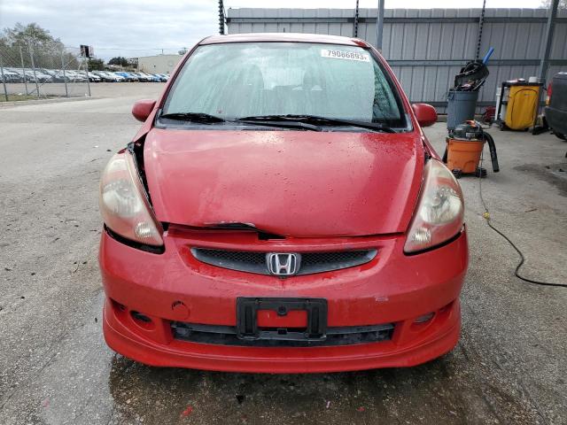 JHMGD38627S025671 - 2007 HONDA FIT S 红色 照片 5