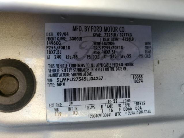 5LMFU27545LJ04257 - 2005 LINCOLN NAVIGATOR 灰色 照片 13