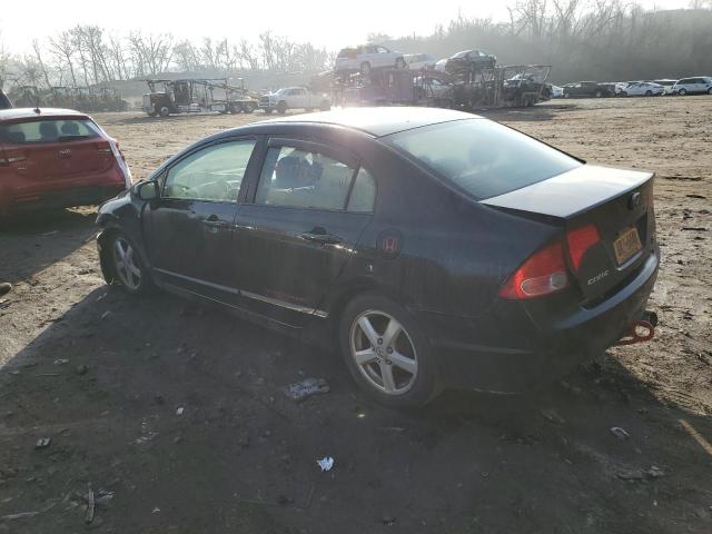 1HGFA16548L045454 - 2008 HONDA CIVIC LX BLACK photo 2