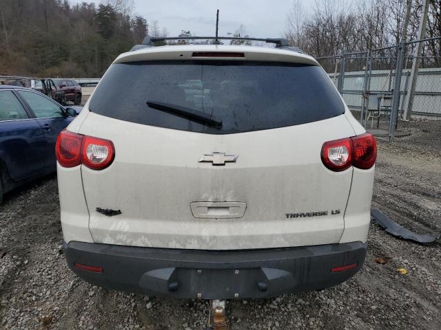 1GNKRFED2BJ326853 - 2011 CHEVROLET TRAVERSE LS WHITE photo 6