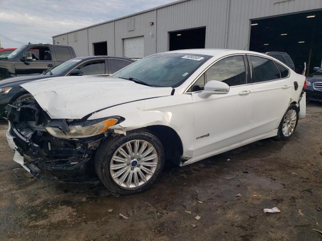 3FA6P0LU3ER371302 - 2014 FORD FUSION SE HYBRID WHITE photo 1