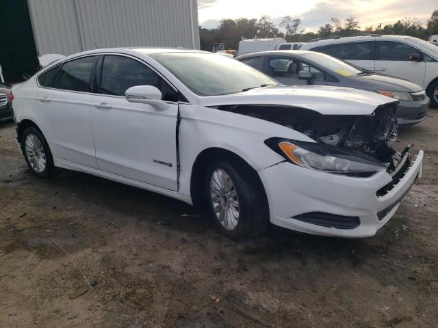 3FA6P0LU3ER371302 - 2014 FORD FUSION SE HYBRID WHITE photo 4