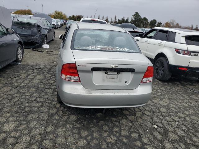 KL1TD52685B355632 - 2005 CHEVROLET AVEO BASE SILVER photo 6