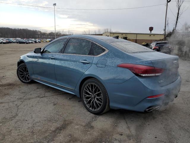 KMHGN4JB2JU236825 - 2018 GENESIS G80 SPORT BLUE photo 2