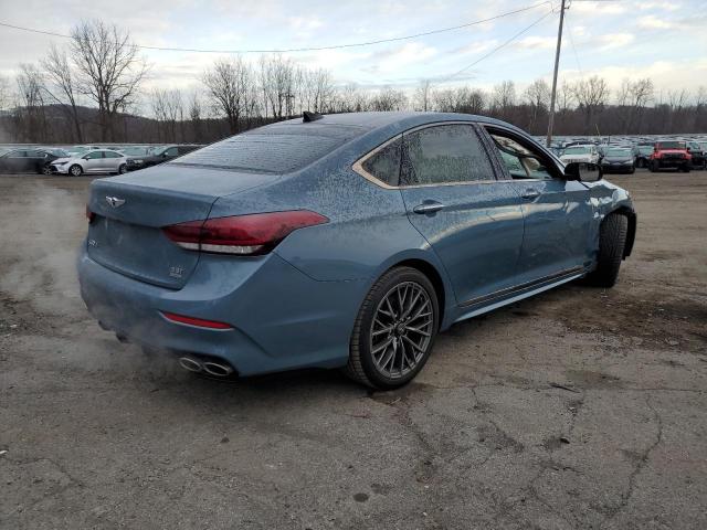 KMHGN4JB2JU236825 - 2018 GENESIS G80 SPORT BLUE photo 3