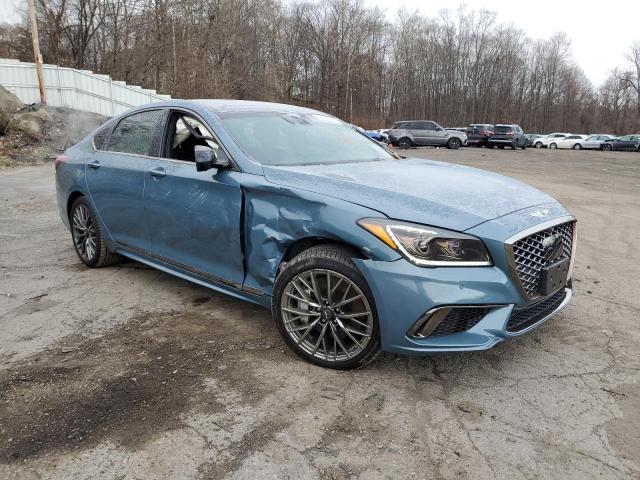 KMHGN4JB2JU236825 - 2018 GENESIS G80 SPORT BLUE photo 4