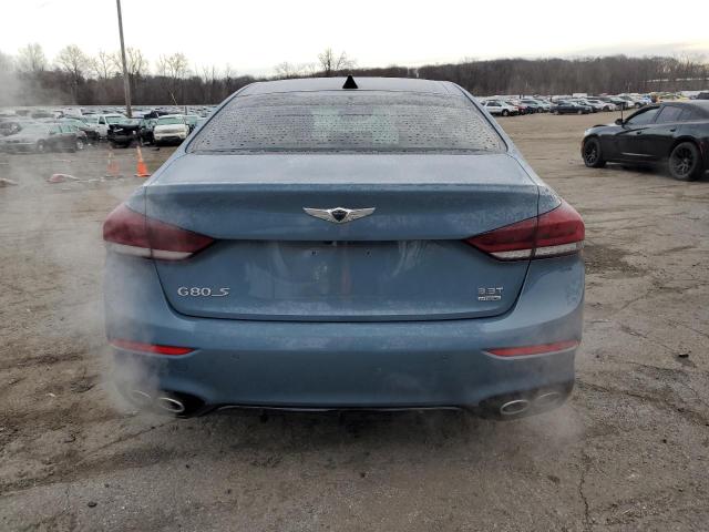 KMHGN4JB2JU236825 - 2018 GENESIS G80 SPORT BLUE photo 6