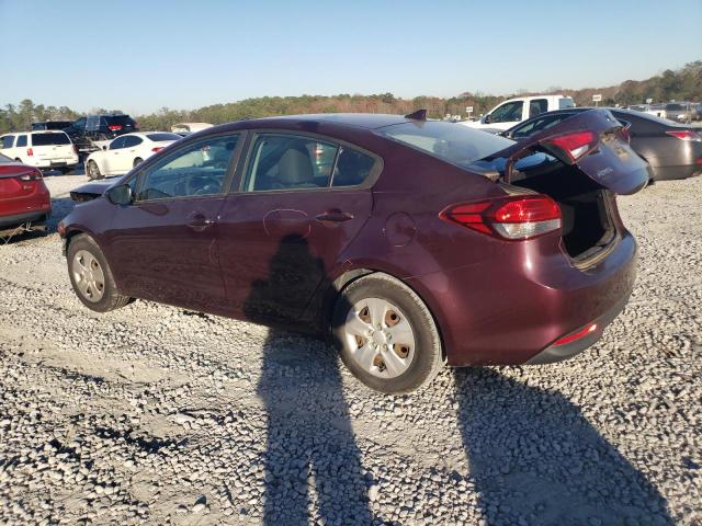 3KPFL4A74HE147719 - 2017 KIA FORTE LX BURGUNDY photo 2