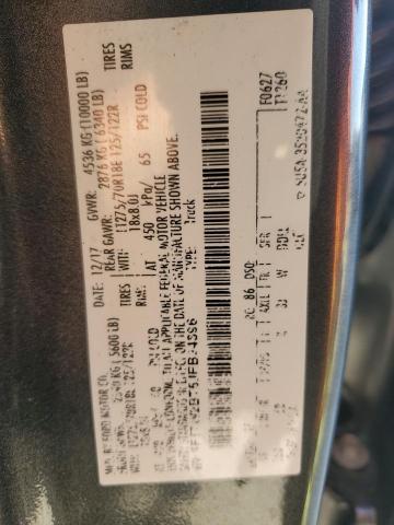 1FT7W2BT5JEB24396 - 2018 FORD F250 SUPER DUTY GRAY photo 13