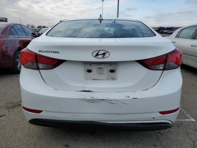 5NPDH4AE3EH461537 - 2014 HYUNDAI ELANTRA SE WHITE photo 6