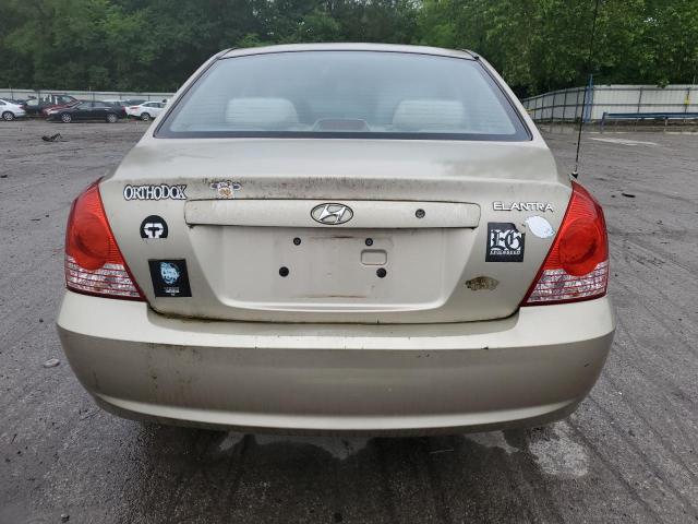 KMHDN46D35U049919 - 2005 HYUNDAI ELANTRA GLS GOLD photo 6