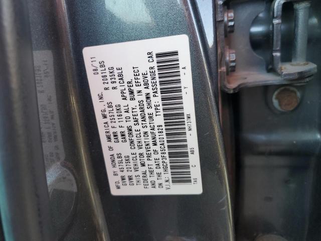 1HGCP3F85CA001829 - 2012 HONDA ACCORD EXL GRAY photo 12