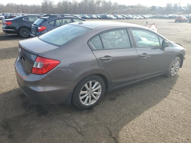 2HGFB2F90CH515586 - 2012 HONDA CIVIC EXL ნაცრისფერი ფოტო 3