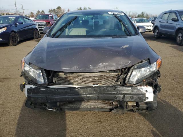 2HGFB2F90CH515586 - 2012 HONDA CIVIC EXL ნაცრისფერი ფოტო 5