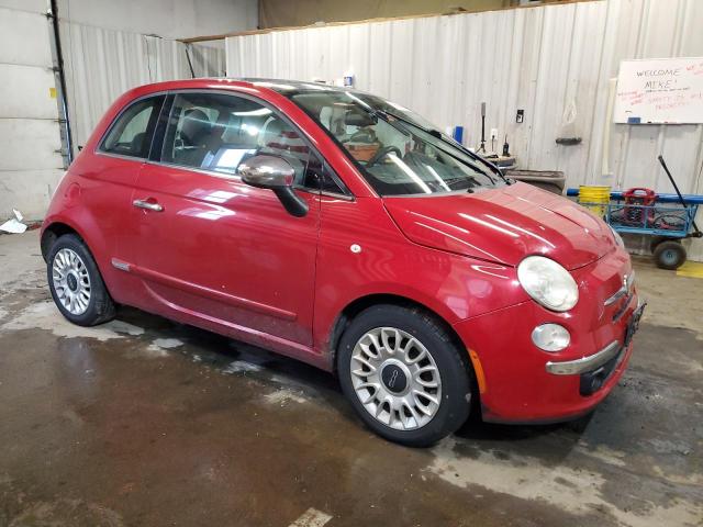 3C3CFFCR6CT153065 - 2012 FIAT 500 LOUNGE RED photo 4