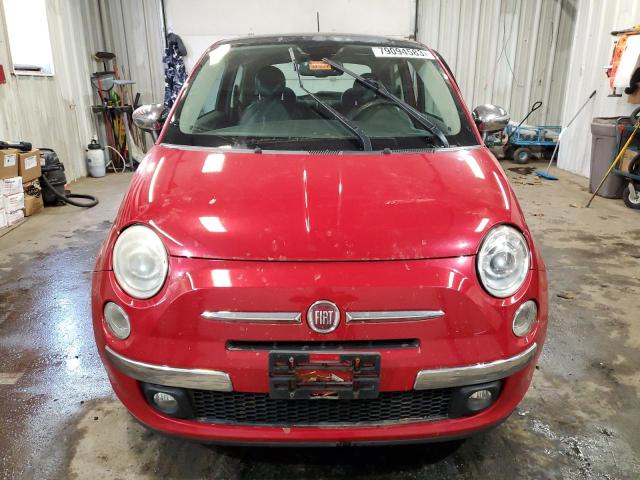 3C3CFFCR6CT153065 - 2012 FIAT 500 LOUNGE RED photo 5