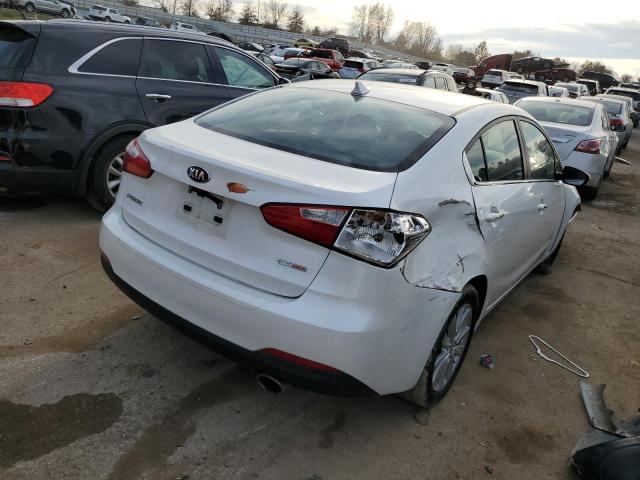 KNAFX4A86E5051530 - 2014 KIA FORTE EX WHITE photo 3