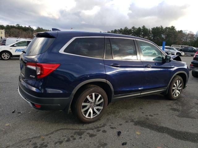 5FNYF6H54KB047573 - 2019 HONDA PILOT EXL BLUE photo 3