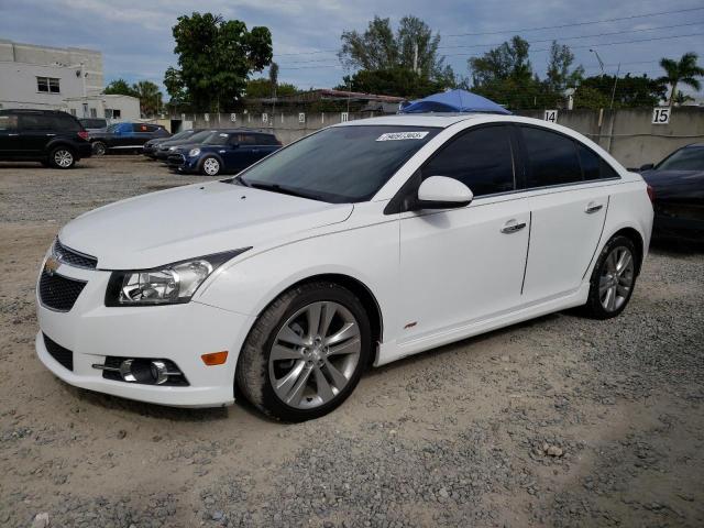 1G1PG5SBXE7104203 - 2014 CHEVROLET CRUZE LTZ WHITE photo 1