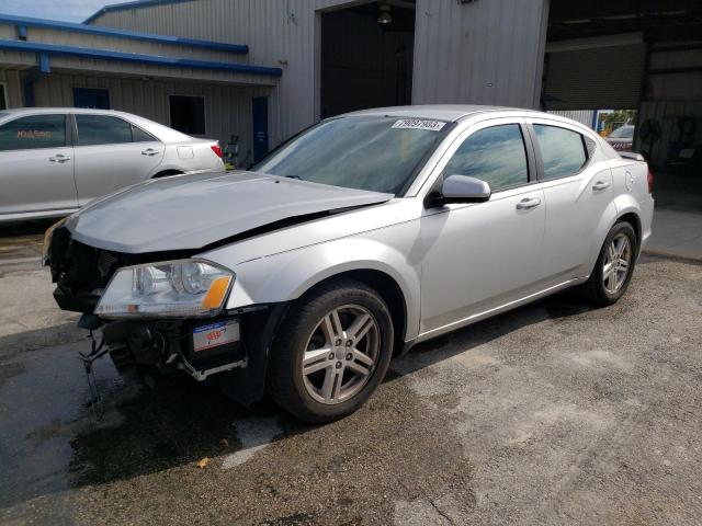 1C3CDZCB1CN312651 - 2012 DODGE AVENGER SXT SILVER photo 1