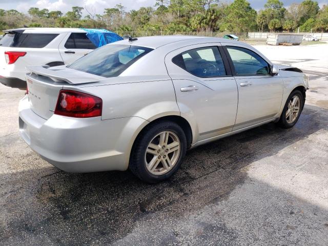 1C3CDZCB1CN312651 - 2012 DODGE AVENGER SXT SILVER photo 3