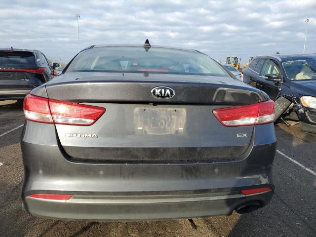 5XXGU4L31JG190102 - 2018 KIA OPTIMA EX GRAY photo 6