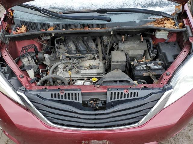 5TDKK3DC3CS279308 - 2012 TOYOTA SIENNA LE RED photo 12