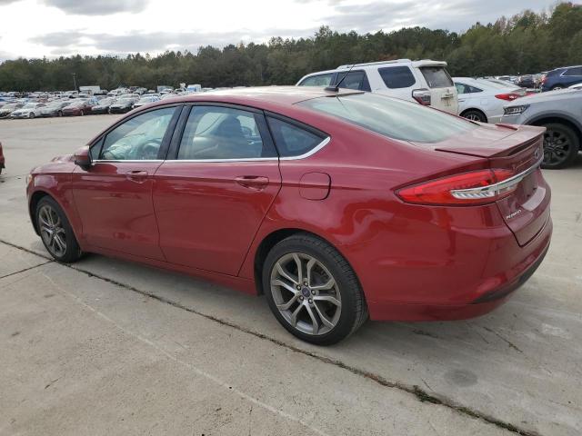 3FA6P0H72HR411179 - 2017 FORD FUSION SE RED photo 2