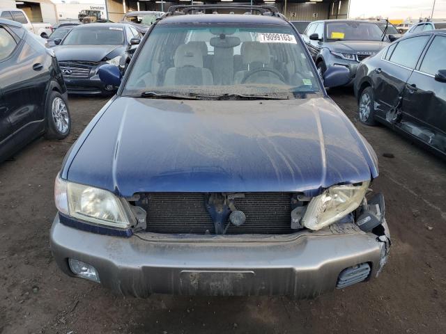 JF1SF65542G735823 - 2002 SUBARU FORESTER S BLUE photo 5
