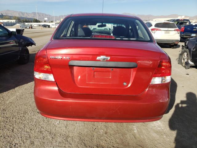 KL1TD56646B663439 - 2006 CHEVROLET AVEO BASE Qırmızı foto 6