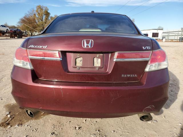 1HGCP3F82CA027272 - 2012 HONDA ACCORD EXL BURGUNDY photo 6