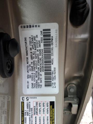 1NXBR32E66Z642048 - 2006 TOYOTA COROLLA CE BEIGE photo 12