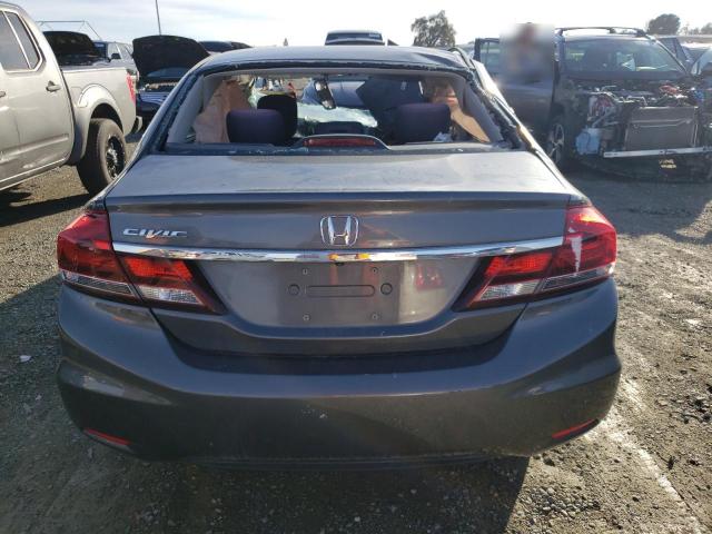 19XFB2F57DE258726 - 2013 HONDA CIVIC LX GRAY photo 6