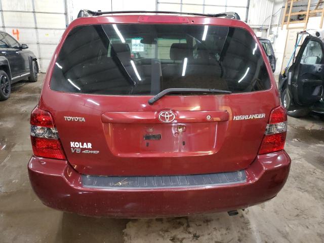 JTEEP21A850099755 - 2005 TOYOTA HIGHLANDER LIMITED RED photo 6