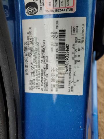 3FAHP0JG9CR294602 - 2012 FORD FUSION SEL BLUE photo 12