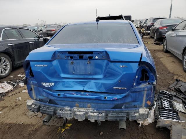 3FAHP0JG9CR294602 - 2012 FORD FUSION SEL BLUE photo 6