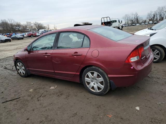 19XFA1F5XBE008407 - 2011 HONDA CIVIC LX BURGUNDY photo 2