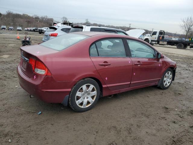 19XFA1F5XBE008407 - 2011 HONDA CIVIC LX BURGUNDY photo 3