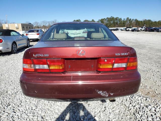 JT8BF28G1X0230983 - 1999 LEXUS ES 300 MAROON photo 6