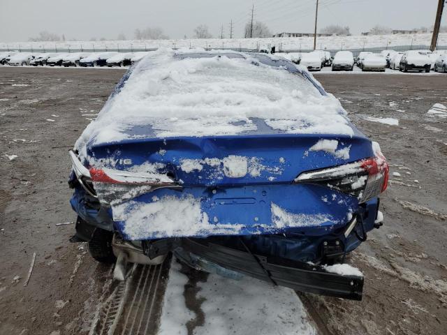 2HGFE1F79NH327832 - 2022 HONDA CIVIC EX BLUE photo 6