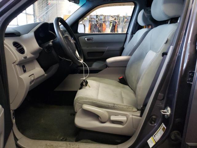 5FNYF4H21FB036742 - 2015 HONDA PILOT LX GRAY photo 7