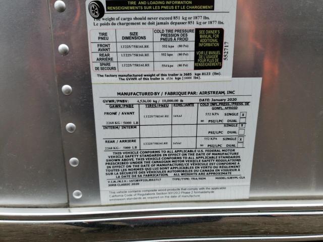 1STJBYP22LJ552717 - 2020 AIRS TRAVEL TRA SILVER photo 10