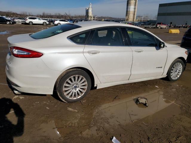 3FA6P0LU6ER176777 - 2014 FORD FUSION SE HYBRID WHITE photo 3