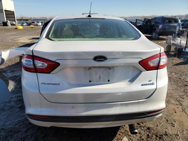 3FA6P0LU6ER176777 - 2014 FORD FUSION SE HYBRID WHITE photo 6