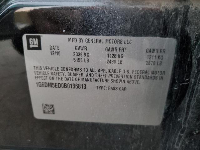 1G6DM5ED0B0136813 - 2011 CADILLAC CTS PERFORMANCE COLLECTION Ақ фото 12