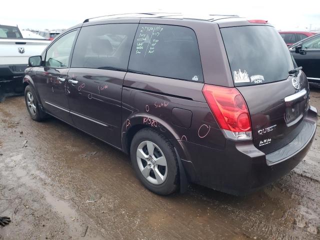 5N1BV28U17N137356 - 2007 NISSAN QUEST S BROWN photo 2