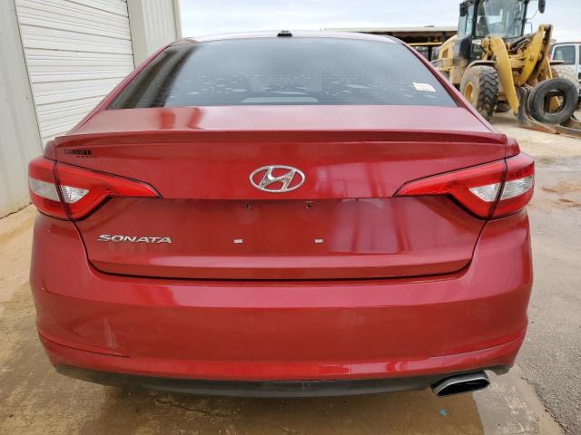 5NPE24AFXHH492075 - 2017 HYUNDAI SONATA SE RED photo 6