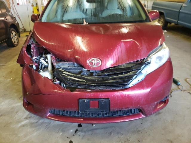 5TDJK3DC4ES075874 - 2014 TOYOTA SIENNA LE MAROON photo 12