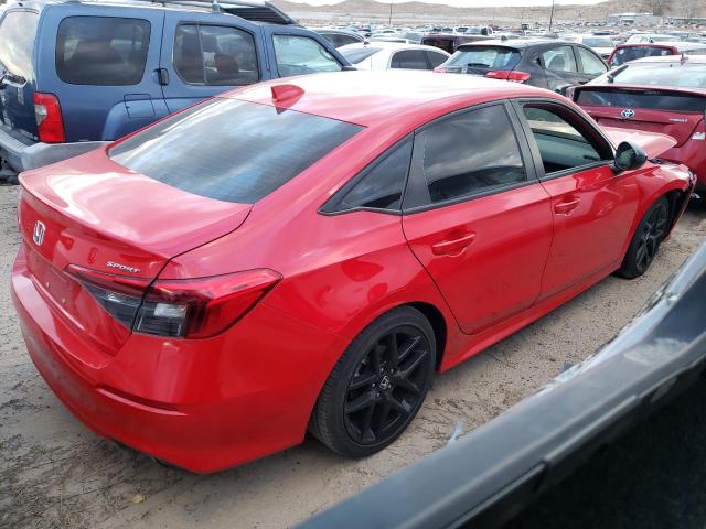 2HGFE2F51NH547437 - 2022 HONDA CIVIC SPORT RED photo 3